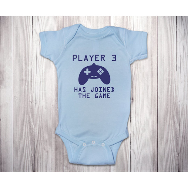 Mami Origami "Player 3 Has Joined the Game" Baby Bodysuit.