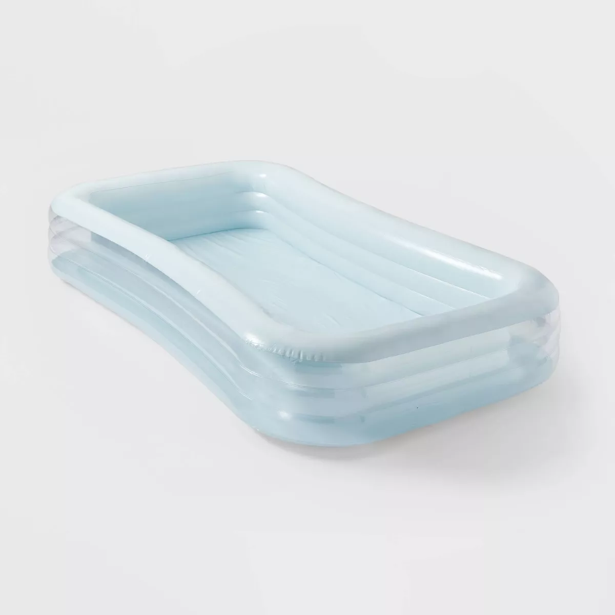 Deluxe Rectangular Family Pool Blue .