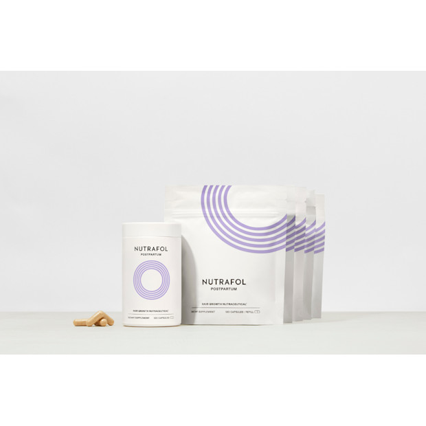 Nutrafol Postpartum Hair Growth Supplement 6-Month Delivery.