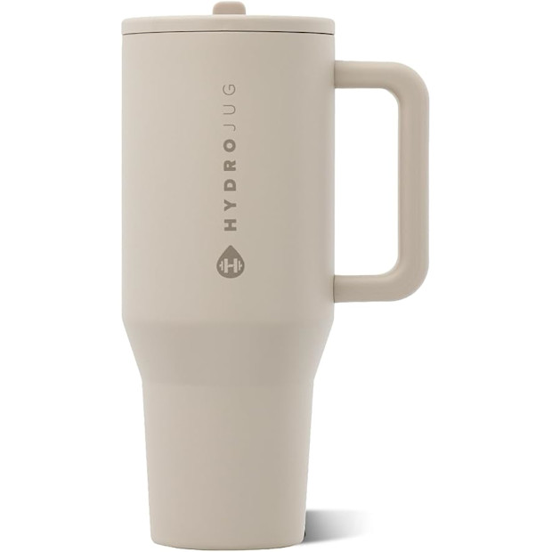 HydroJug Traveler 32oz, Insulated Water Bottle with Handle, Dune.