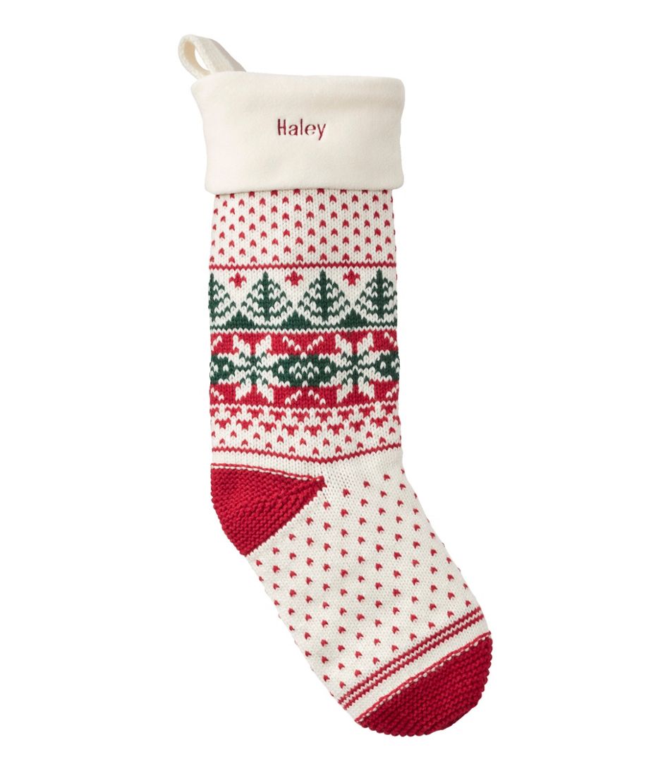 Fair Isle Knit Christmas Stocking.