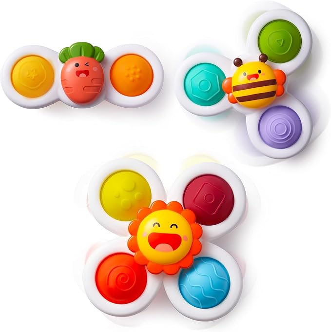 LiKee  Strong Suction Cup Fidget Rotating Sensory Bath Toys.