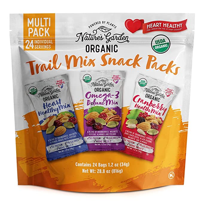 Nature's Garden  Organic Trail Mix Snack Packs.