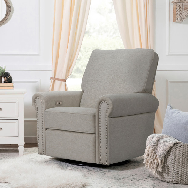 Namesake Linden Electronic Recliner and Swivel Glider - Performance Grey Eco Weave.