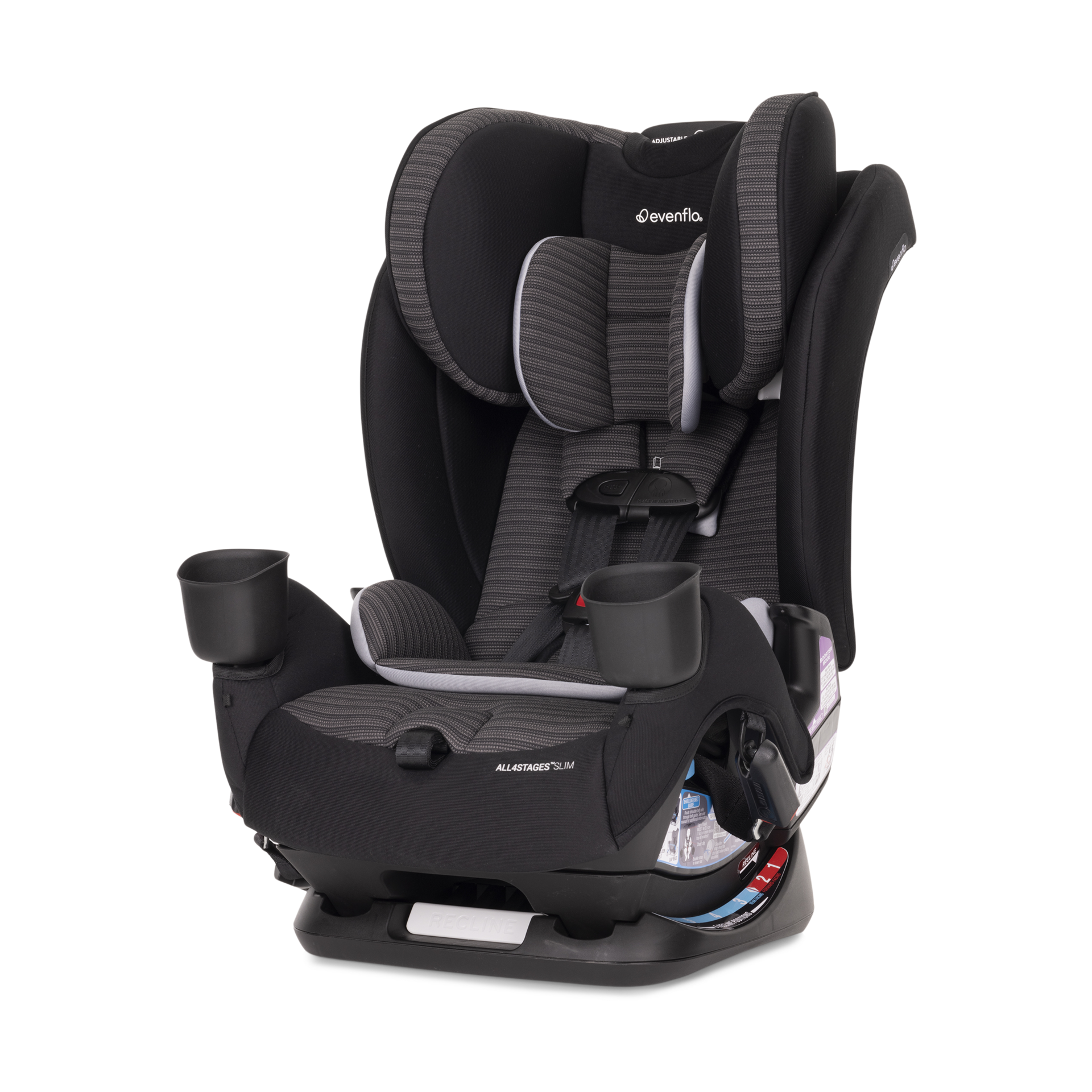 Evenflo All4Stages Slim+ 4-in-1 Convertible Car Seat - Tybee Black.