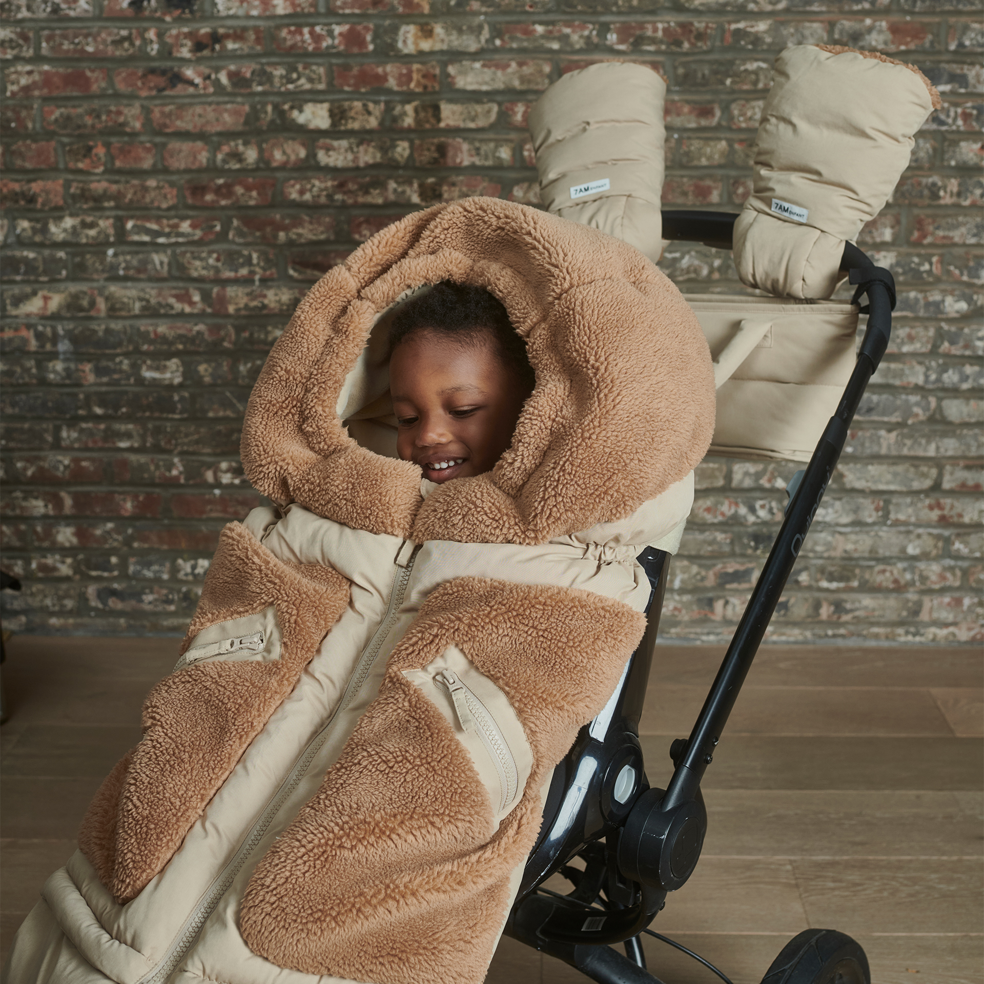 7AM Enfant Blanket 212 - Oat/Cacao, Cappuccino, 6 M-4 T.