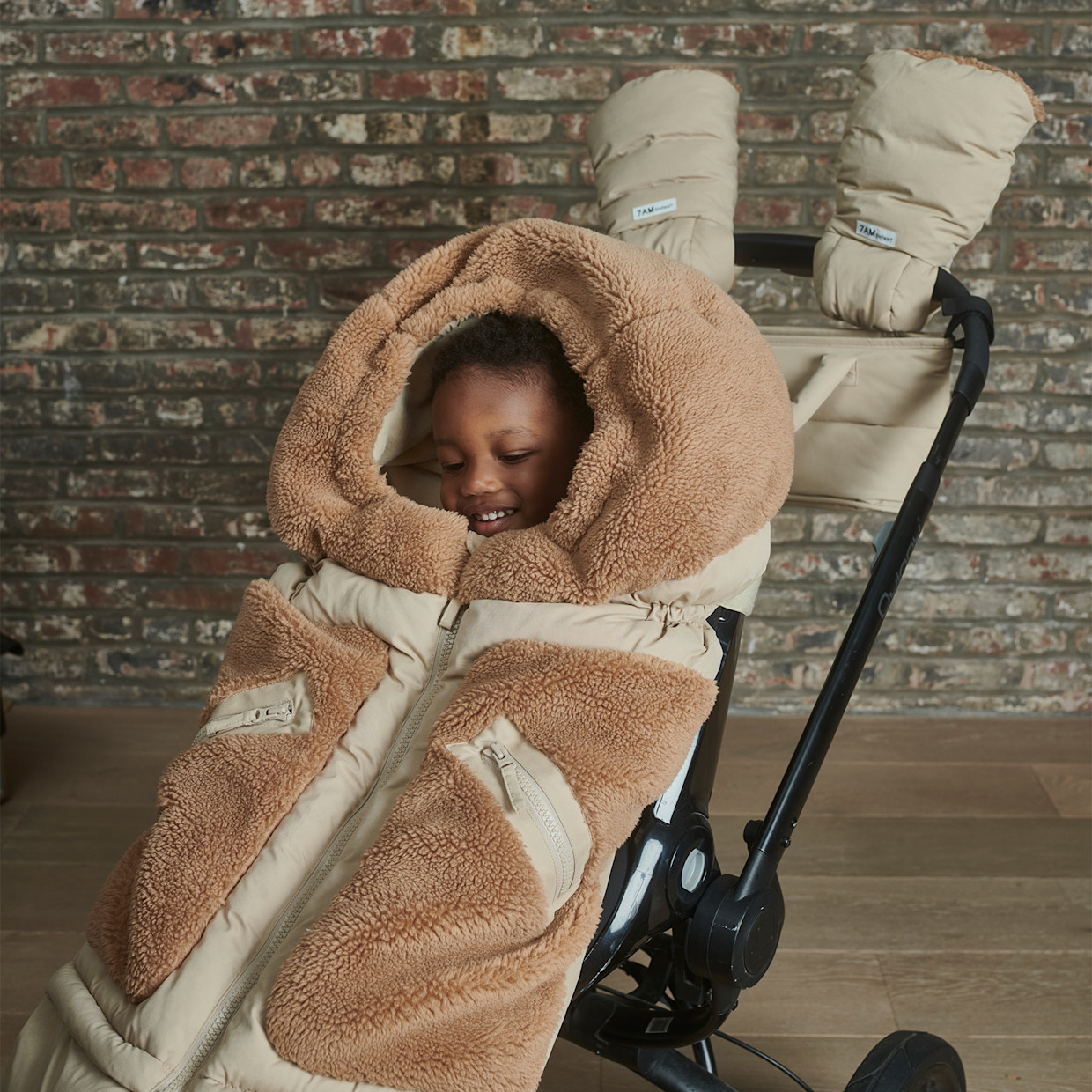 7AM Enfant Blanket 212 - Oat/Cacao, Cappuccino, 6 M-4 T.