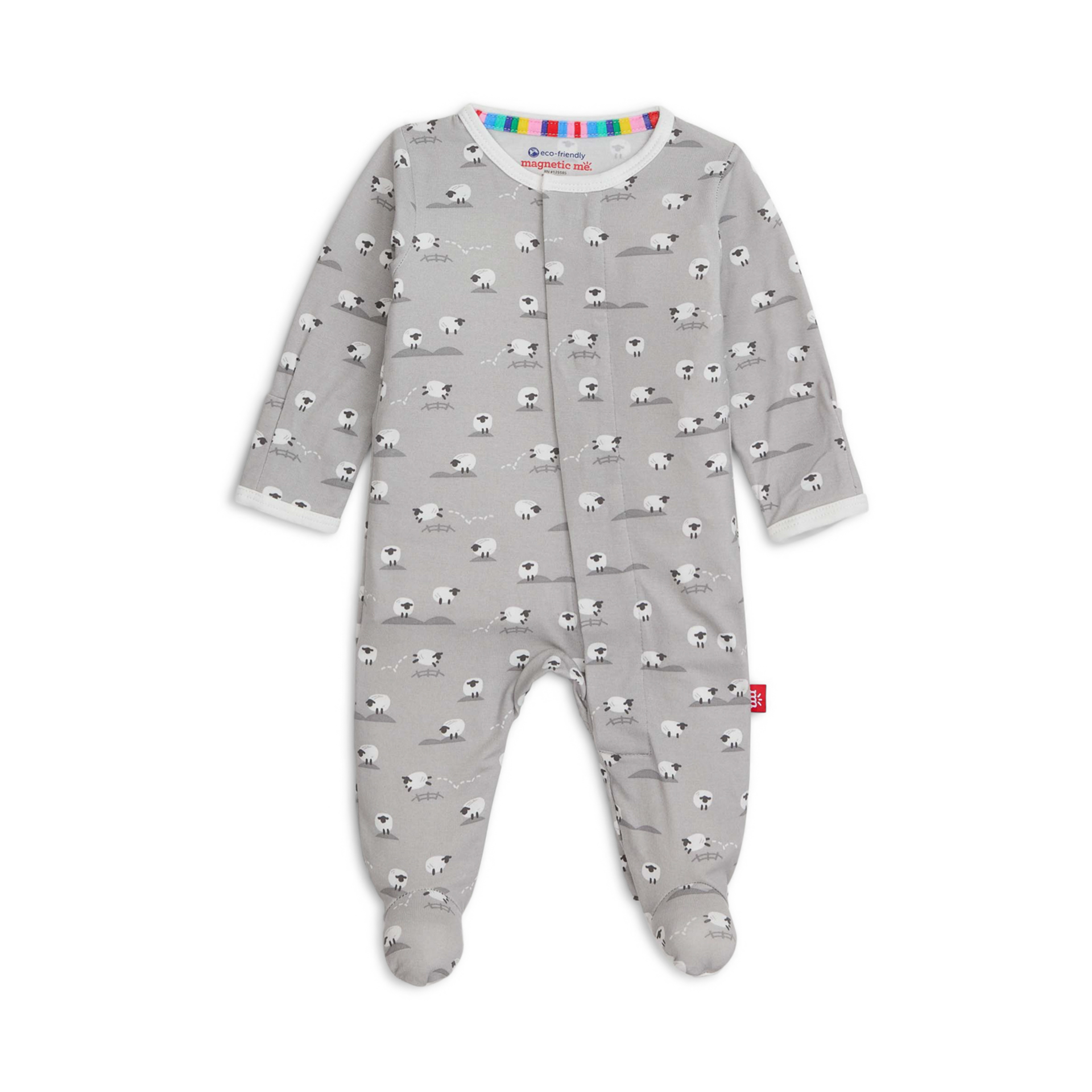 Magnetic Me Modal Magnetic Footie - Pastel Grey Baa Baa Baby, 0-3 M - $40.00.