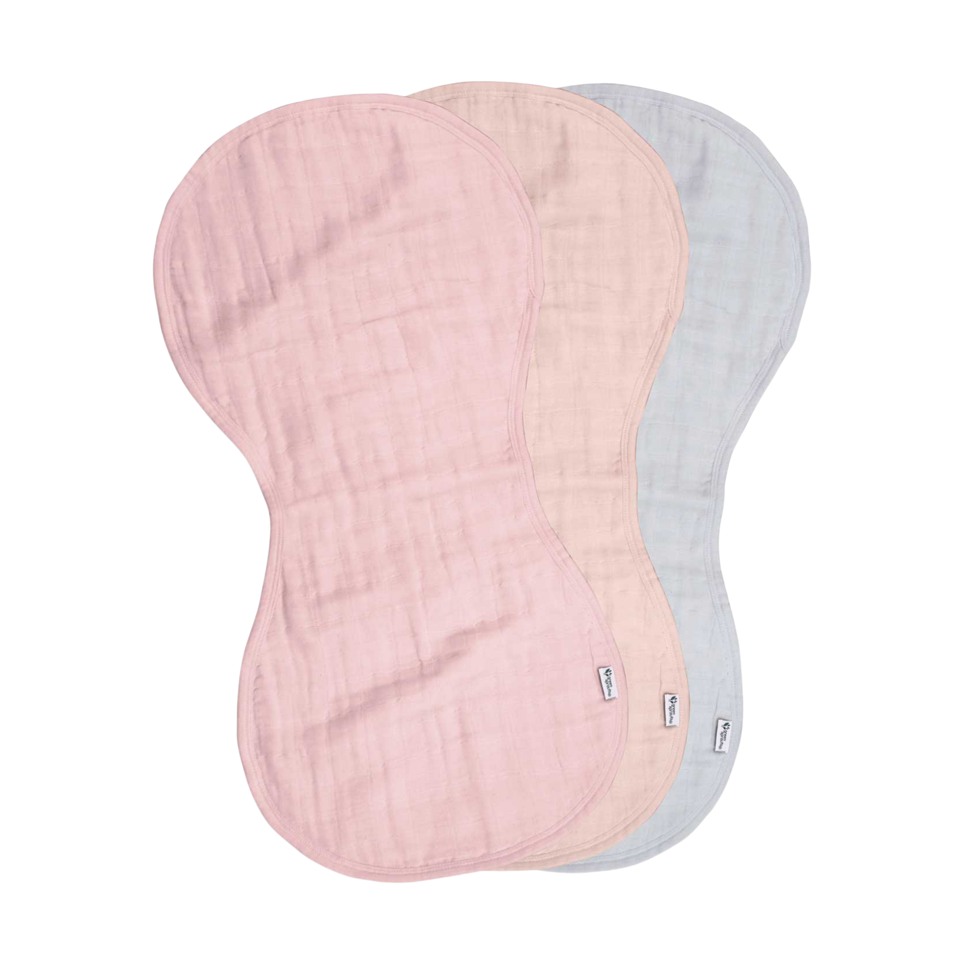 GREEN SPROUTS Muslin Burp Cloths (3 Pack) - Rose