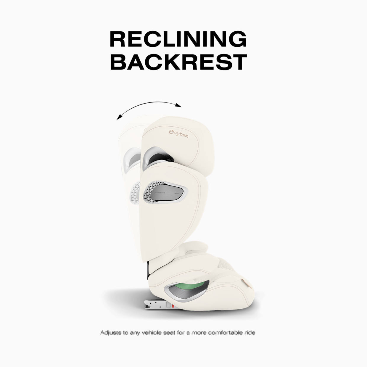 Cybex SOLUTION T High-Back Booster Seat - Off White.