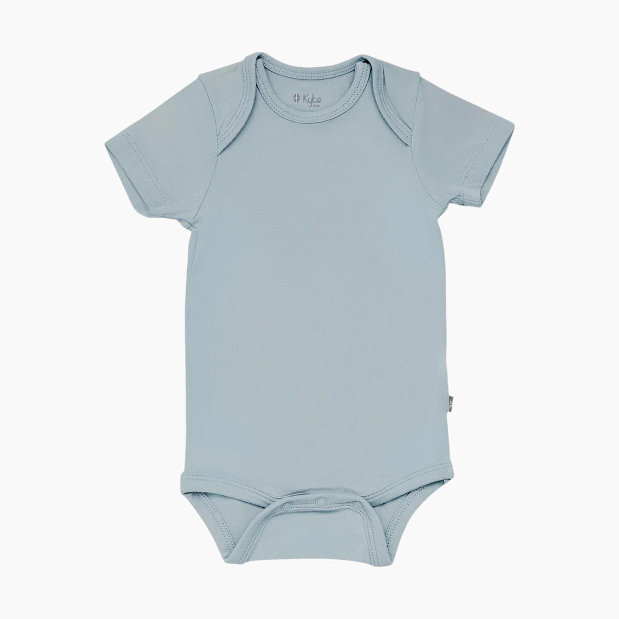 Kyte Baby Short Sleeve Bodysuit - Fog, 6-12 M.