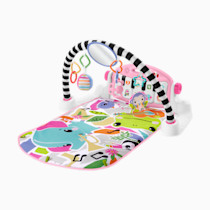 Fisher-Price Baby Playmat Glow and Grow Kick & Play Piano Gym, Pink Musical Learning Toy with Developmental Activities for Newborns 0+ Months