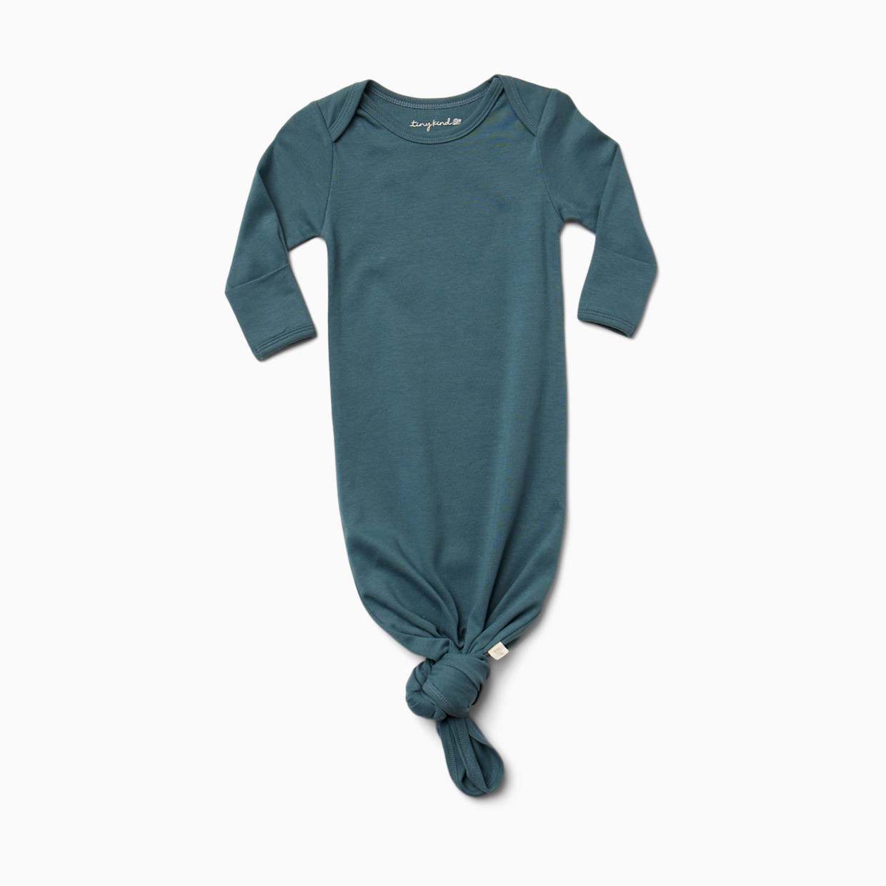 Tiny Kind Knotted Organic Gown - Tapestry Blue, 0-3 M.