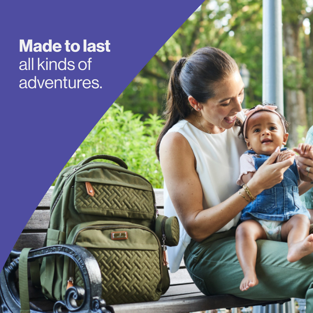 Babbleroo Travel Diaper Bag Backpack - Army Green.