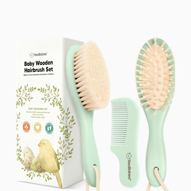 KeaBabies Baby Hairbrush Set.