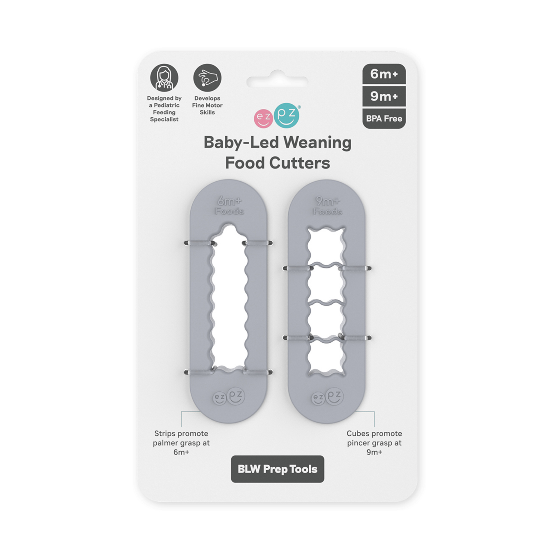 ezpz Baby-Led Weaning Food Cutters - Pewter.