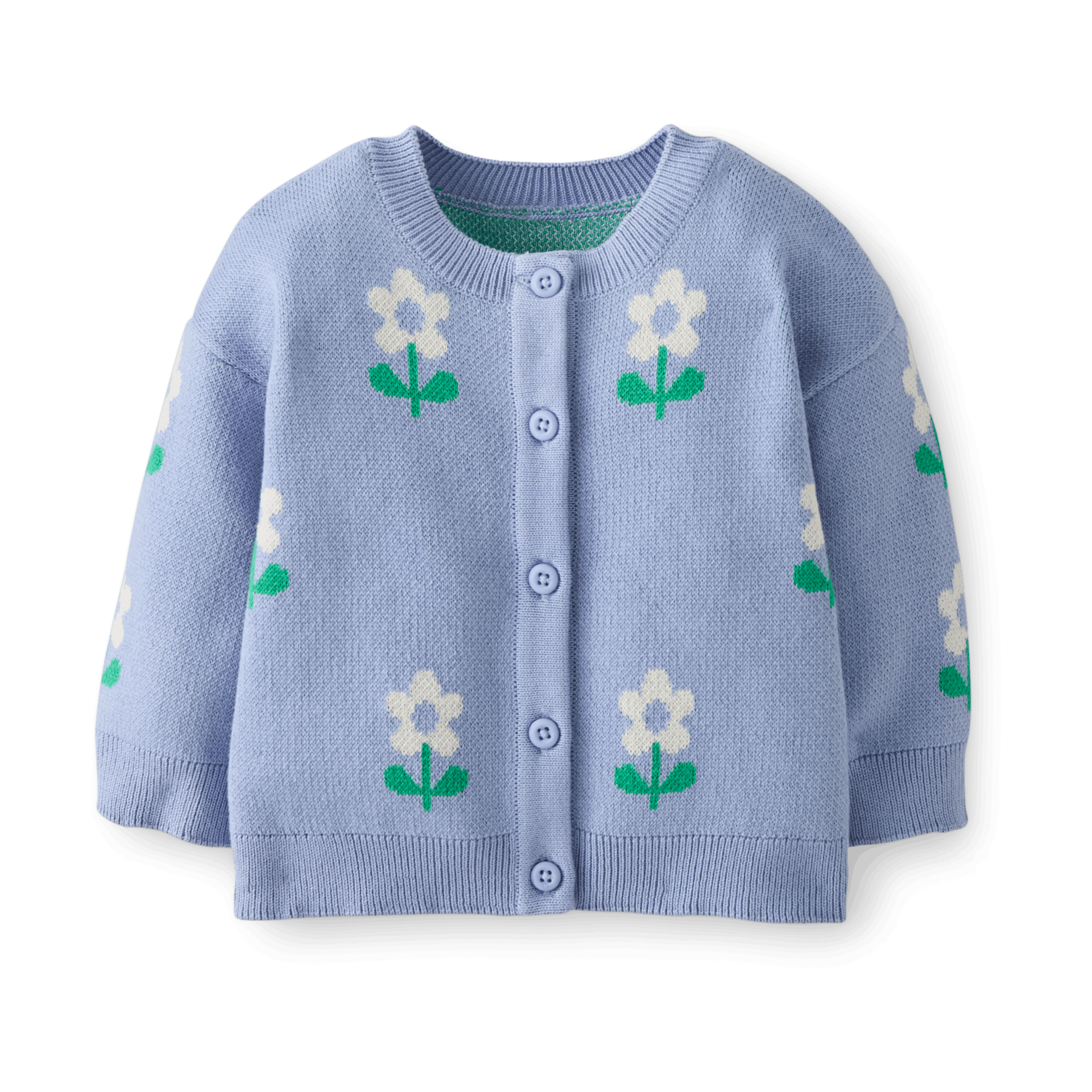 Thumbnail of Ecru Flowers On Blue