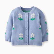 Thumbnail of Ecru Flowers On Blue