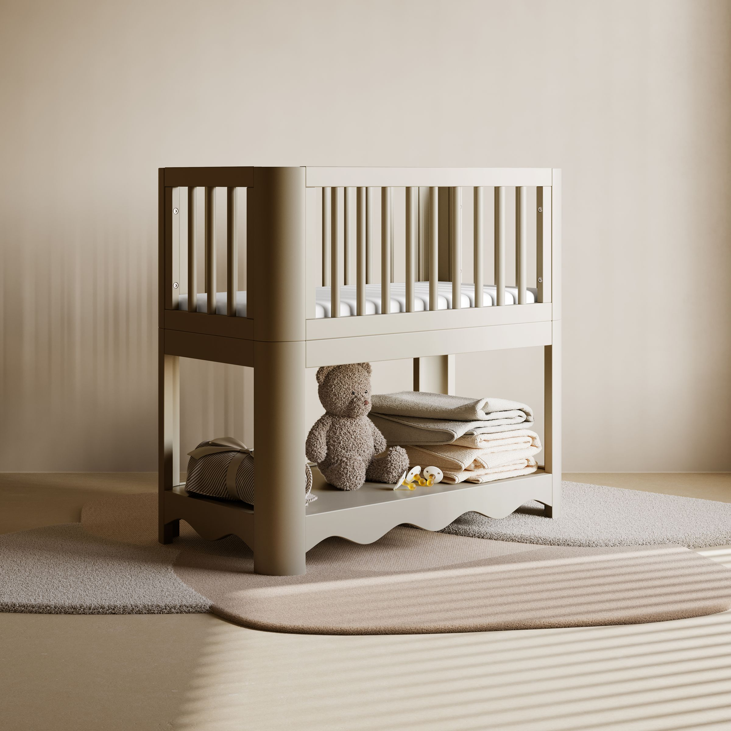 Storkcraft Casablanca 3-in-1 Convertible Bassinet - Frosted Oat.