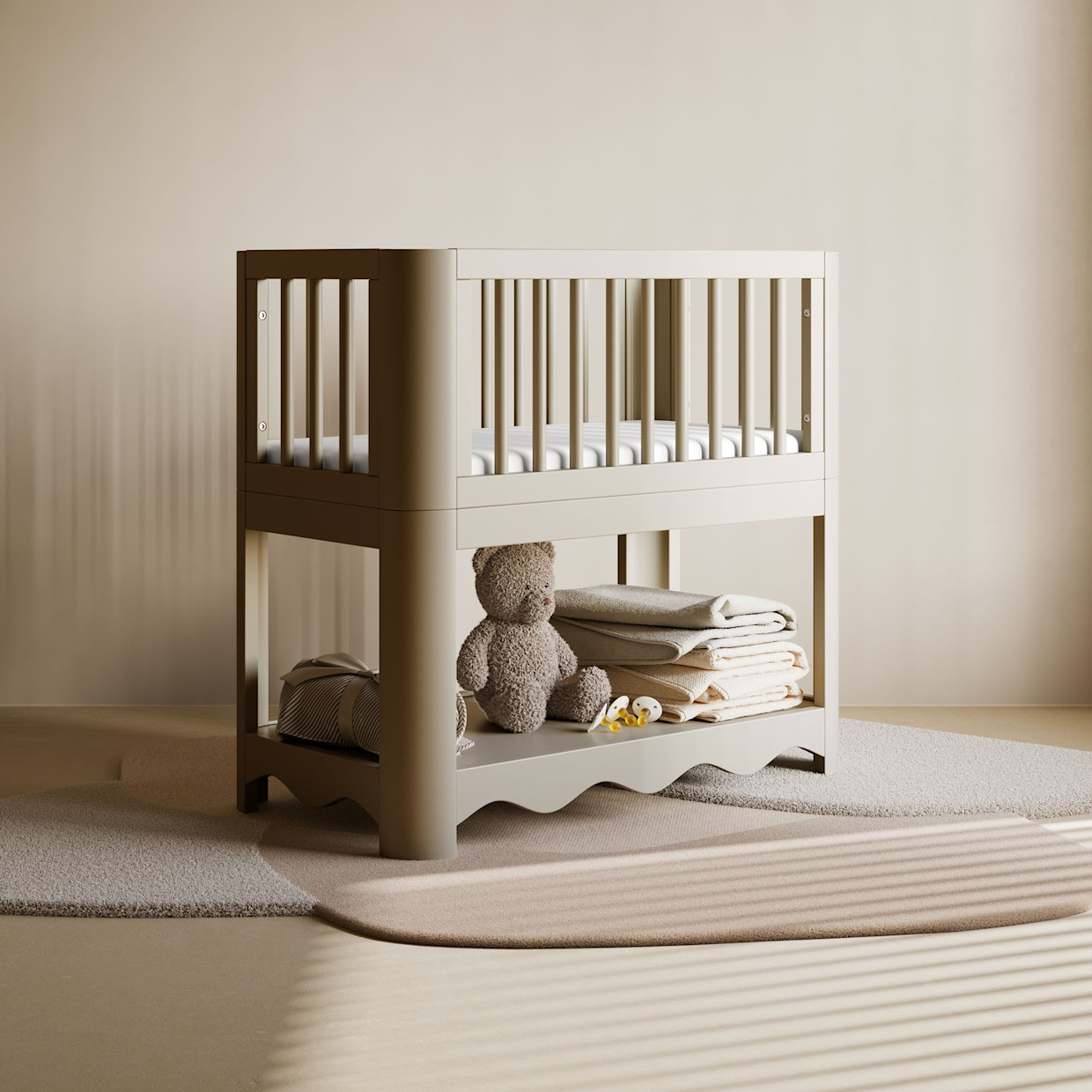 Storkcraft Casablanca 3-in-1 Convertible Bassinet - Frosted Oat.