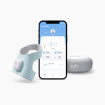 eufy Security Baby Smart Sock Baby Monitor with 2.4 GHz Wi-Fi, Track Sleep Patterns, Naps, Heart Rate, AI Cry Detection, Pan and Tilt, No Monthly Fee