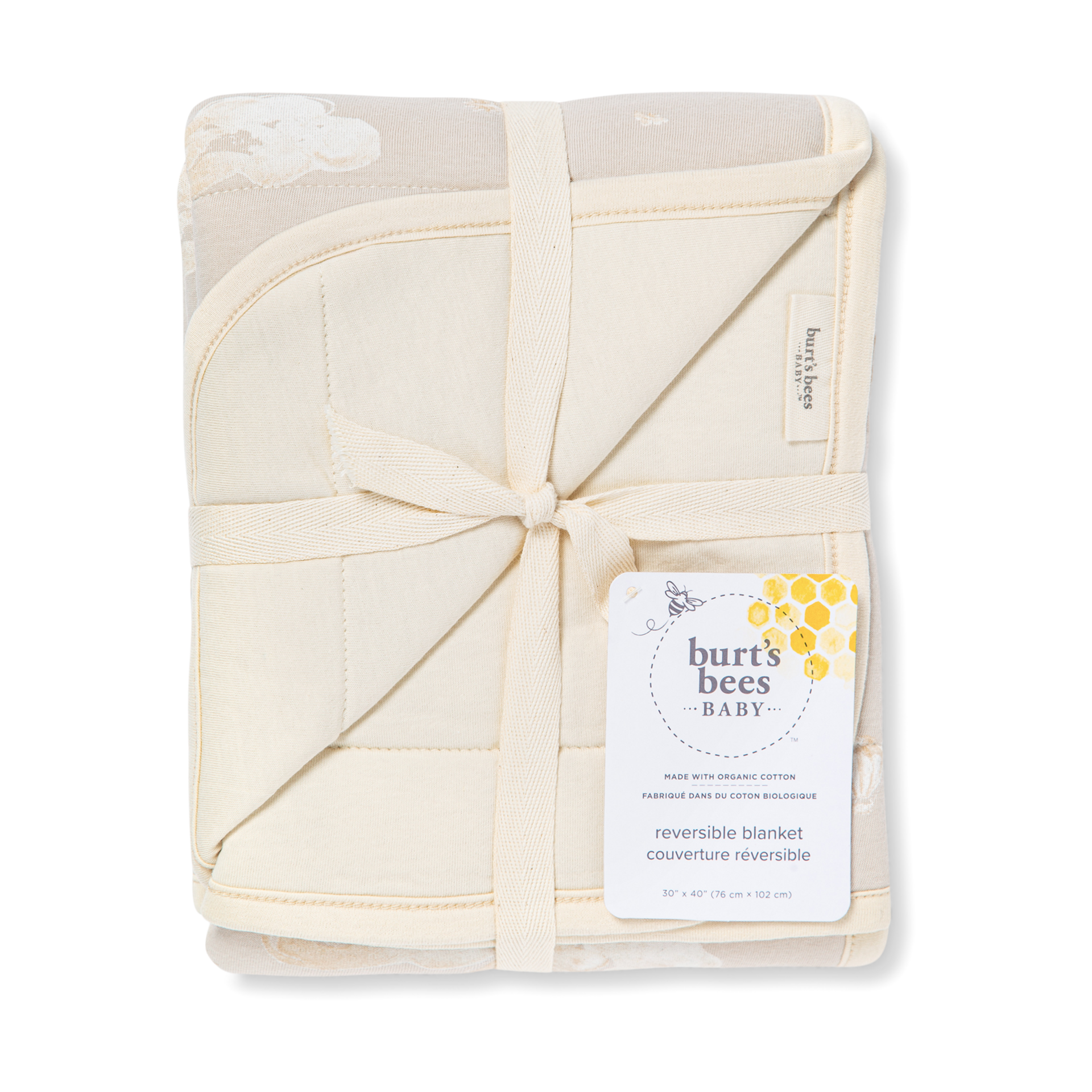 Burt's Bees Baby Organic Cotton Reversible Baby Blanket - Limestone.