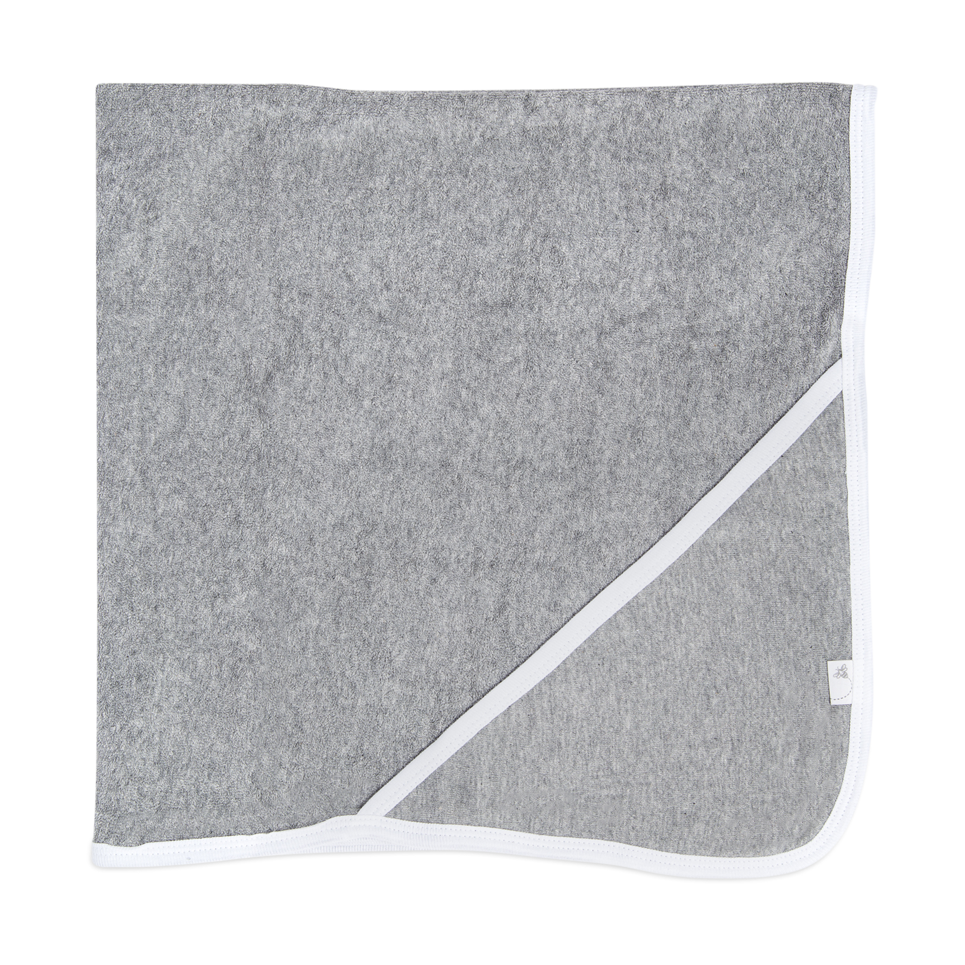 Burt's Bees Baby Organic Single Ply Hooded Towel Heather Grey