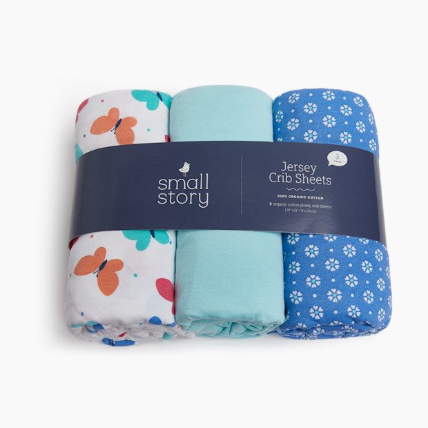 Small Story Organic Cotton Jersey Crib Sheets (3 Pack).