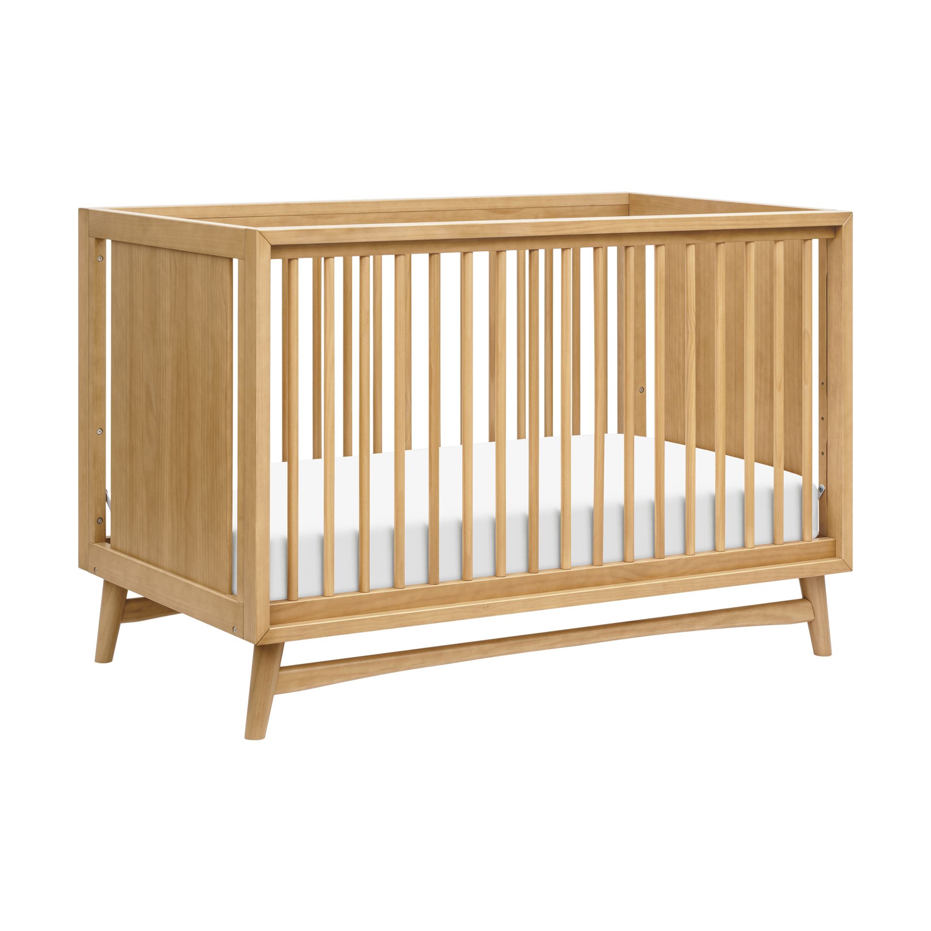 babyletto Peggy 3-in-1 Convertible Crib with Toddler Bed Conversion Kit - Honey.