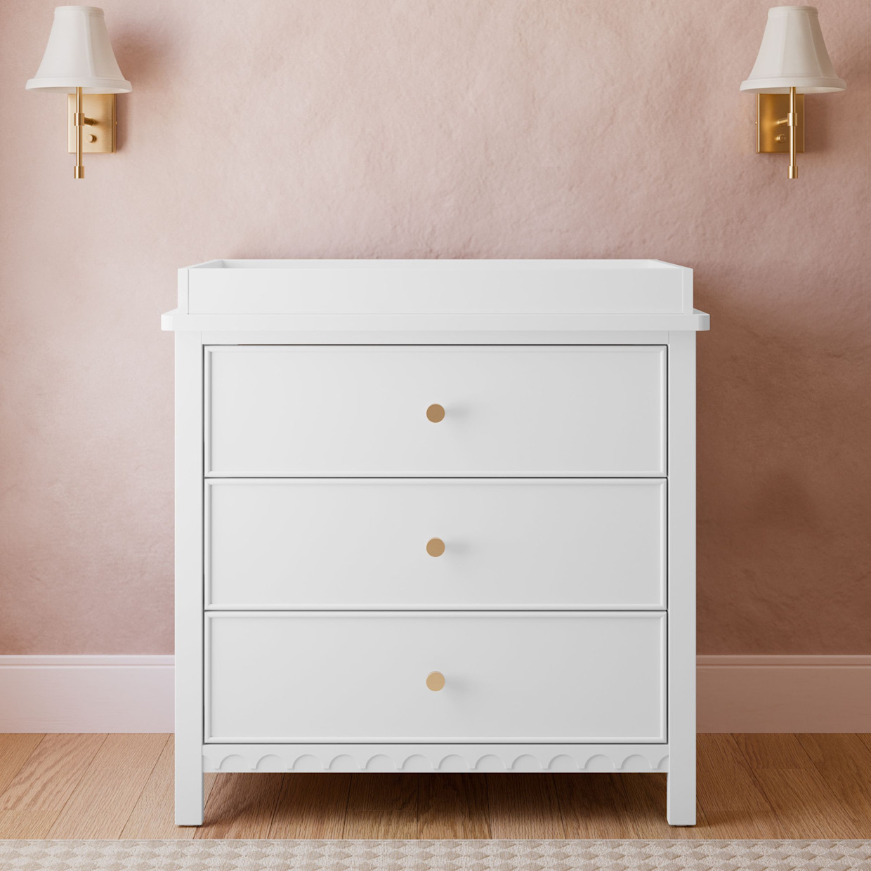 Graco Sasha 3 Drawer Chest with Changing Topper - White.