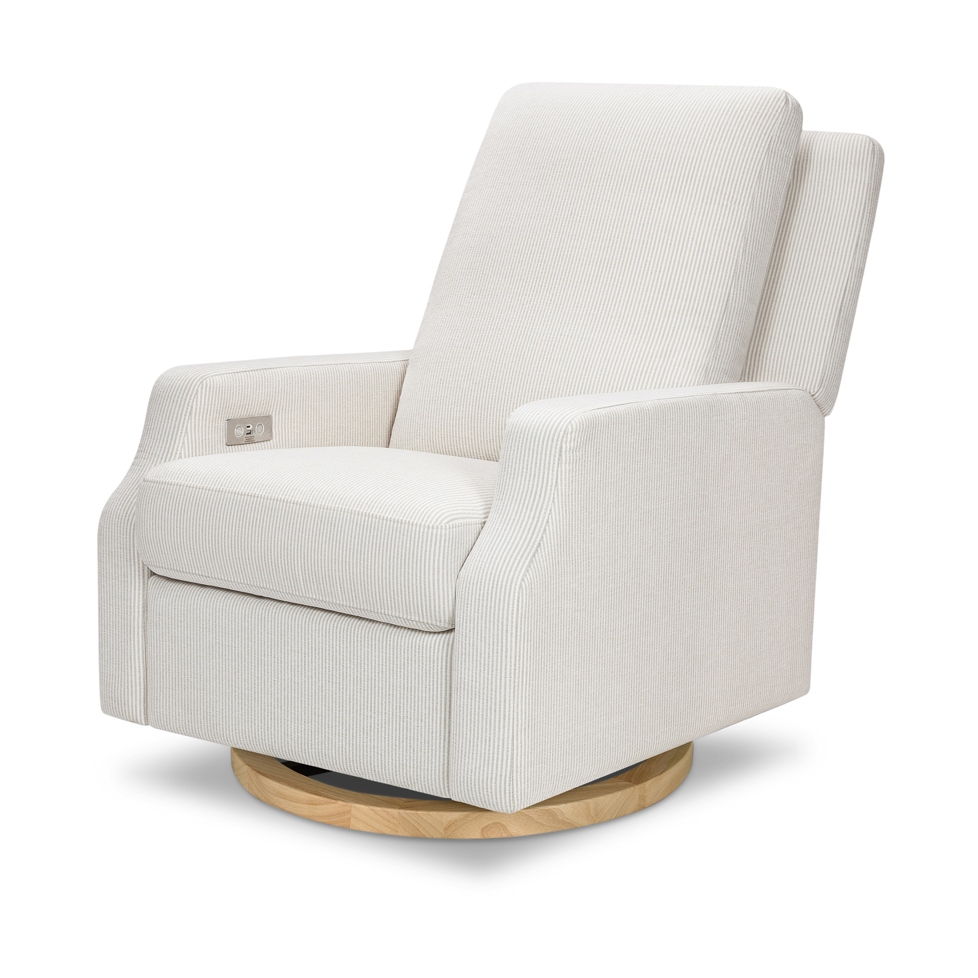 Thumbnail of Fog Chatham Stripe Performance Eco-Weave With Light Wood Base