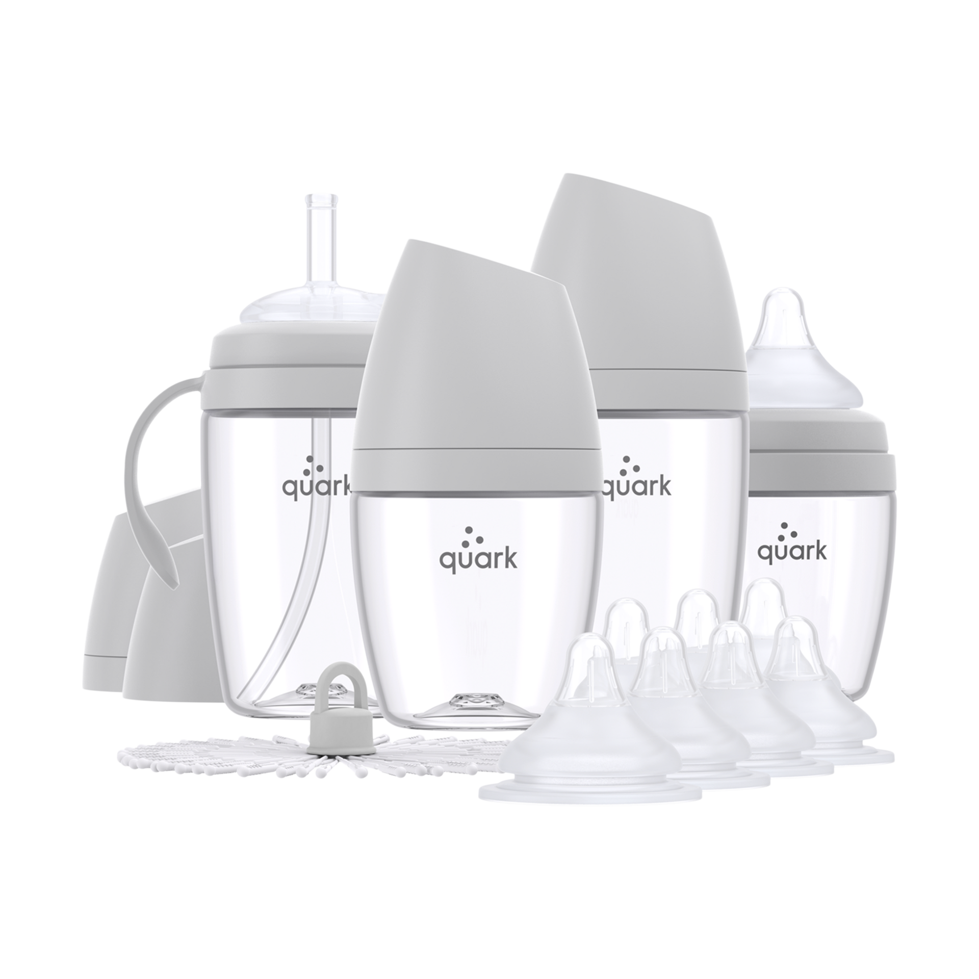 Quark BuubiBottle Hybrid Baby Bottle Bundle - Grey