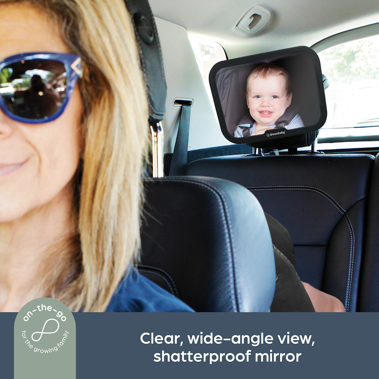 Dreambaby Adjustable Backseat Mirror with Securing Dial.