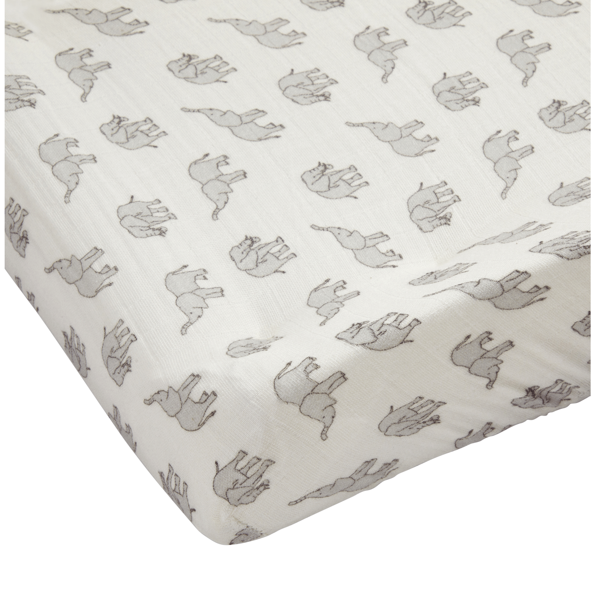 Tiny Kind Muslin Changing Pad Cover Simple Elephant Babylist Shop