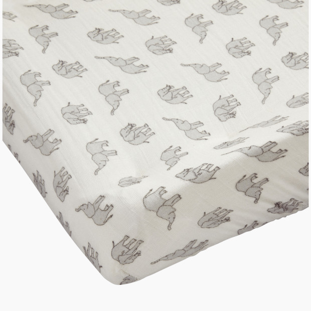 Tiny Kind Muslin Changing Pad Cover - Simple Elephant.