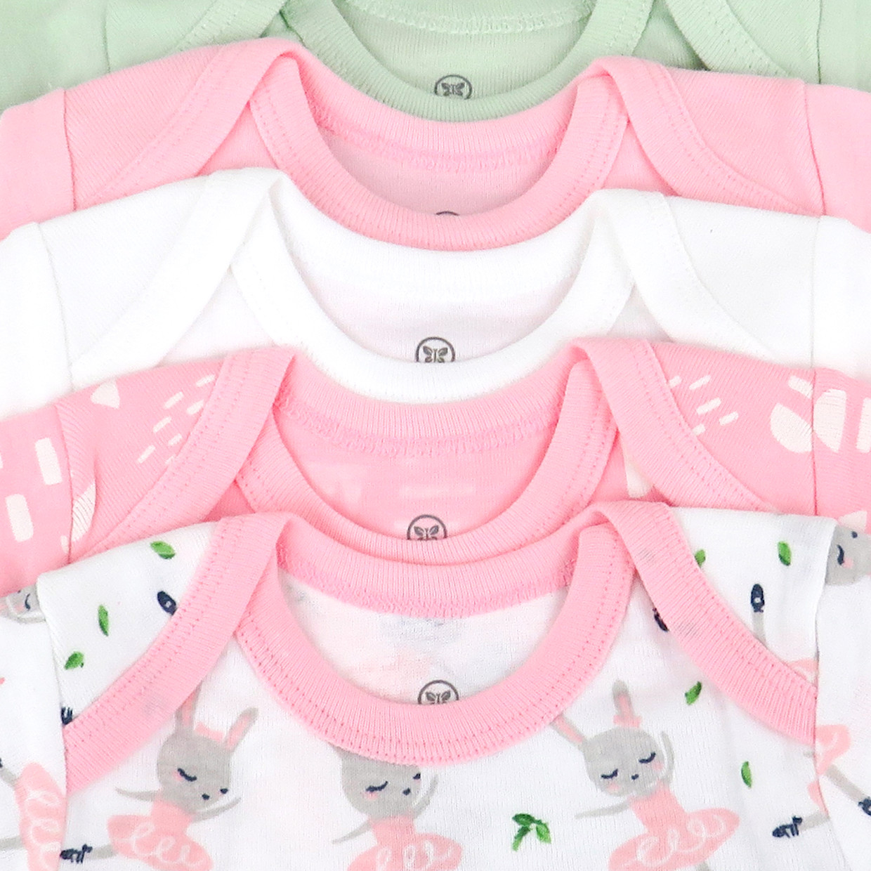 Honest Baby Clothing 5-Pack Organic Cotton Long Sleeve Bodysuit - Tutu Cute, 0-3 M.