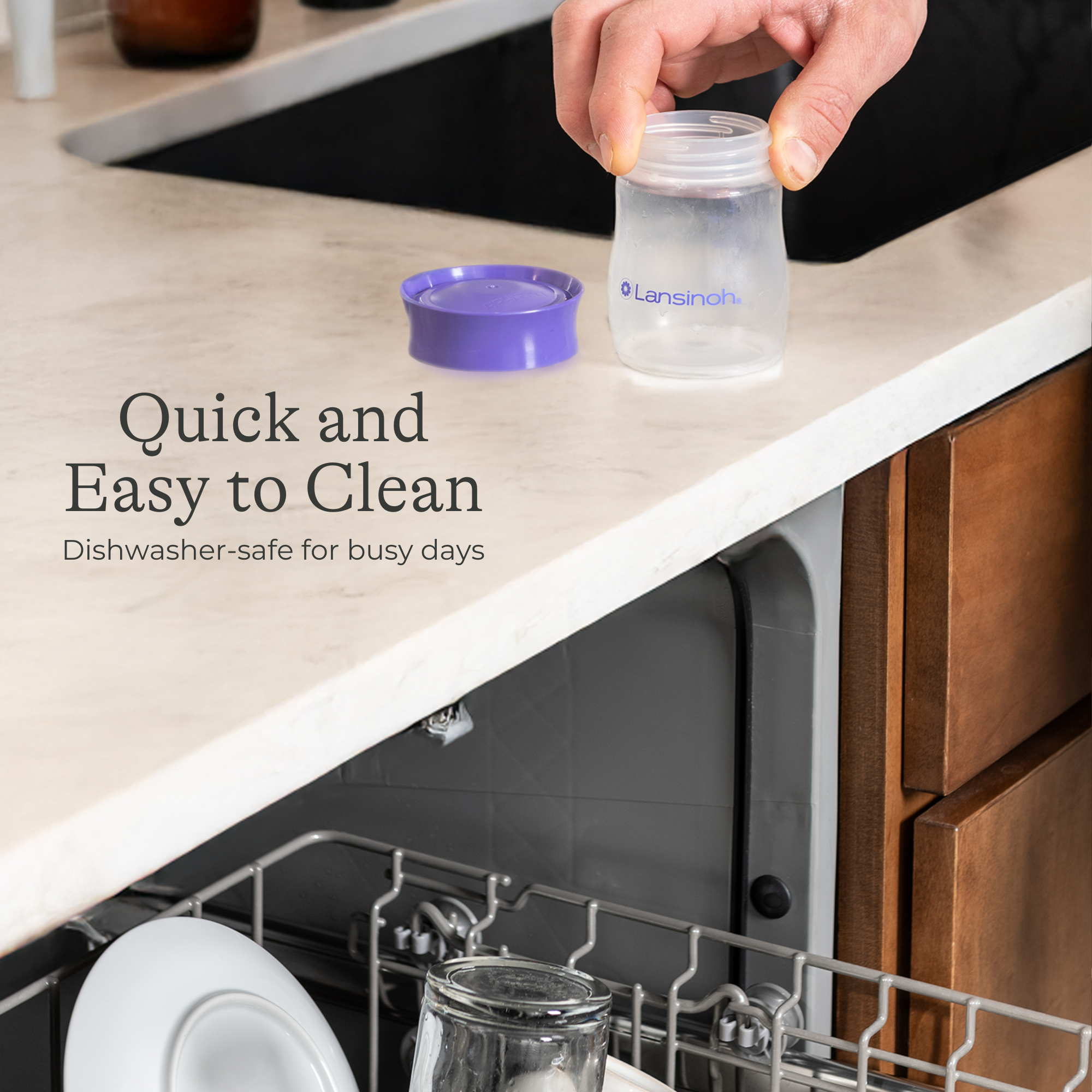 Lansinoh Breastmilk Storage Bottles, 4 Pack - 5 Oz.