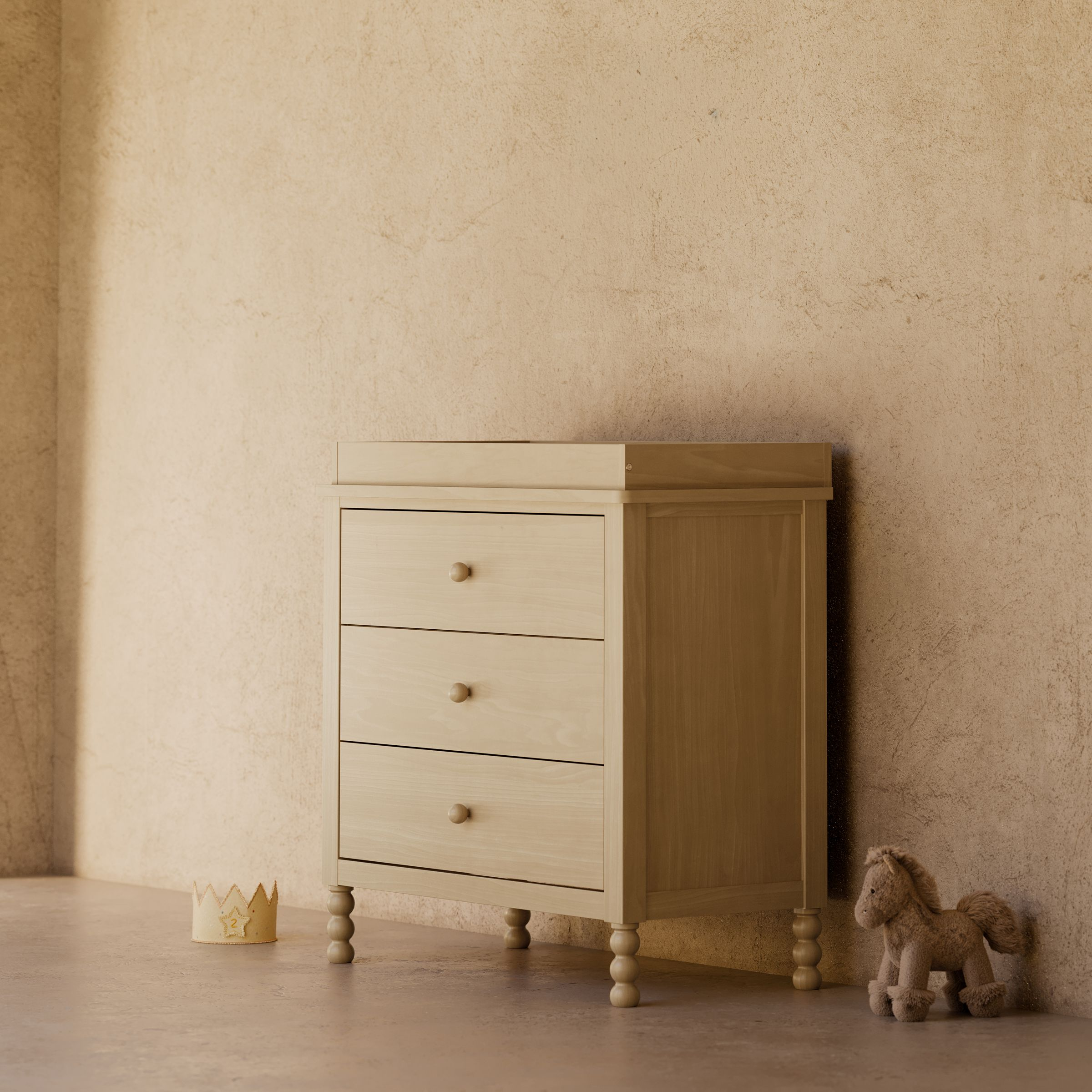 Storkcraft Rio 3 Drawer Chest with Removable Changing Topper - Driftwood.
