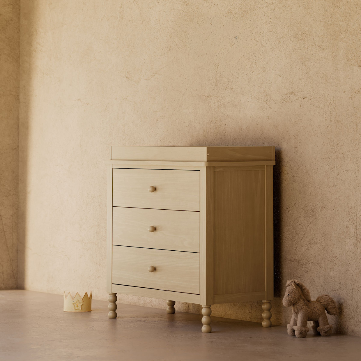 Storkcraft Rio 3 Drawer Chest with Removable Changing Topper - Driftwood.
