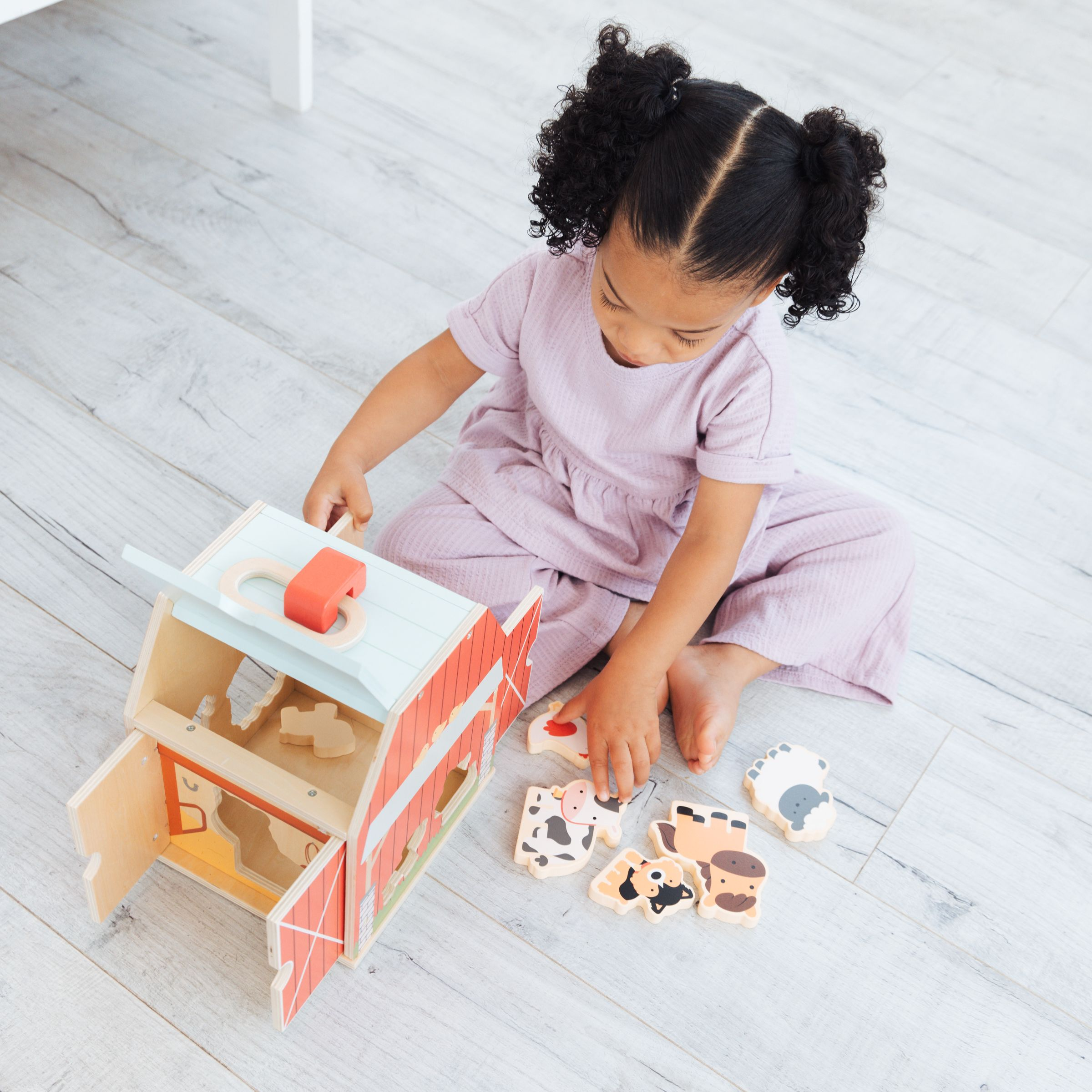 Pearhead Farm Animal Sorting Barn Toy.