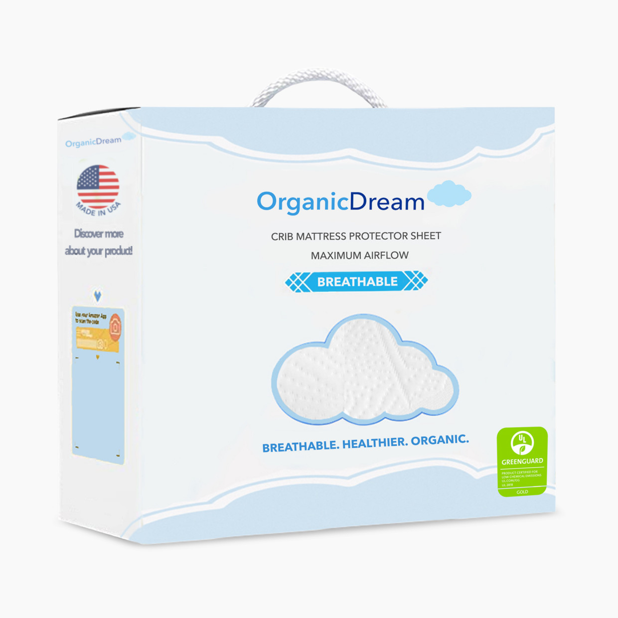 Organic Dream Organic Cotton Mattress Protector - White.
