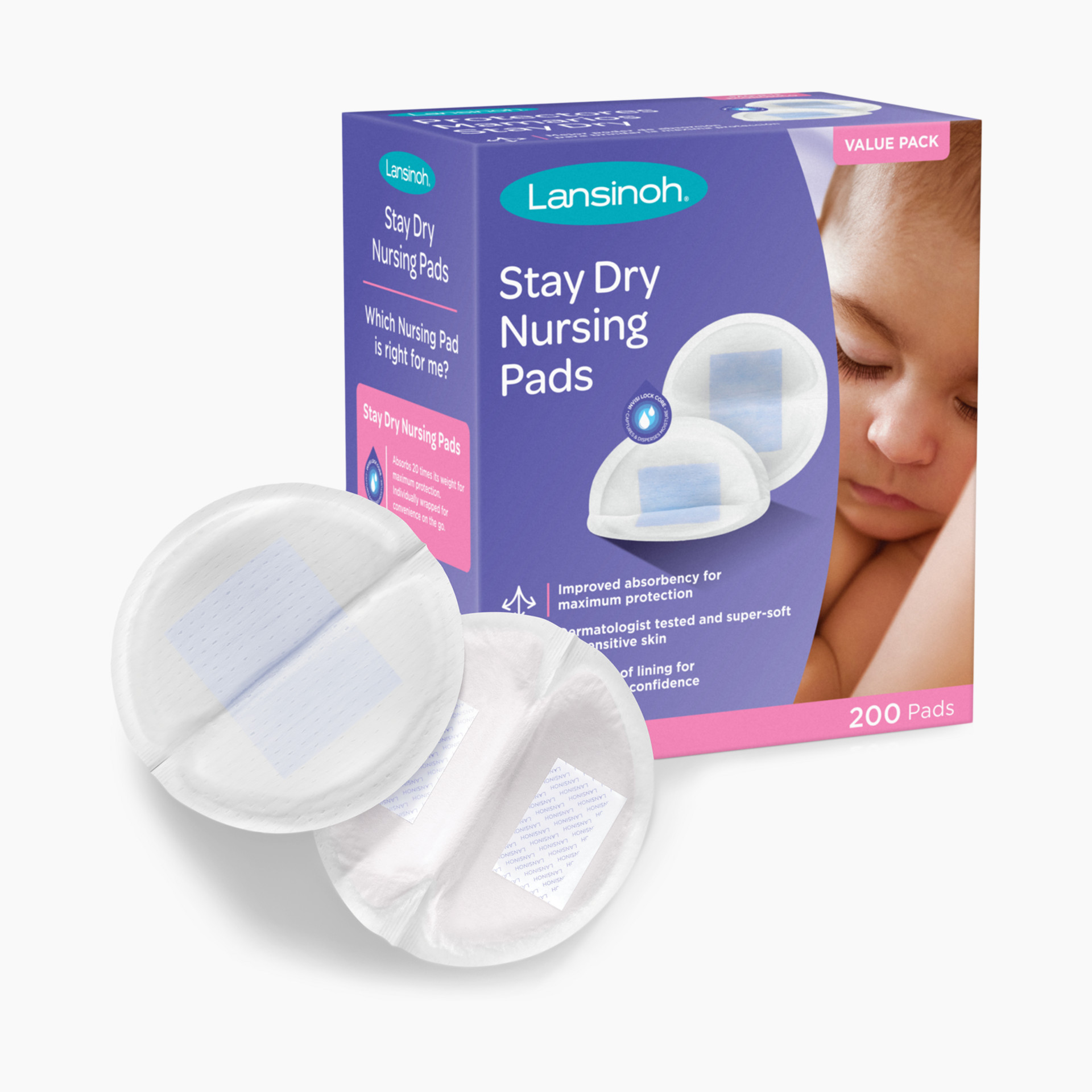 Reusable Nursing Pads Breastfeeding White 4.8 Wet & Wash Bag - Pack of 14