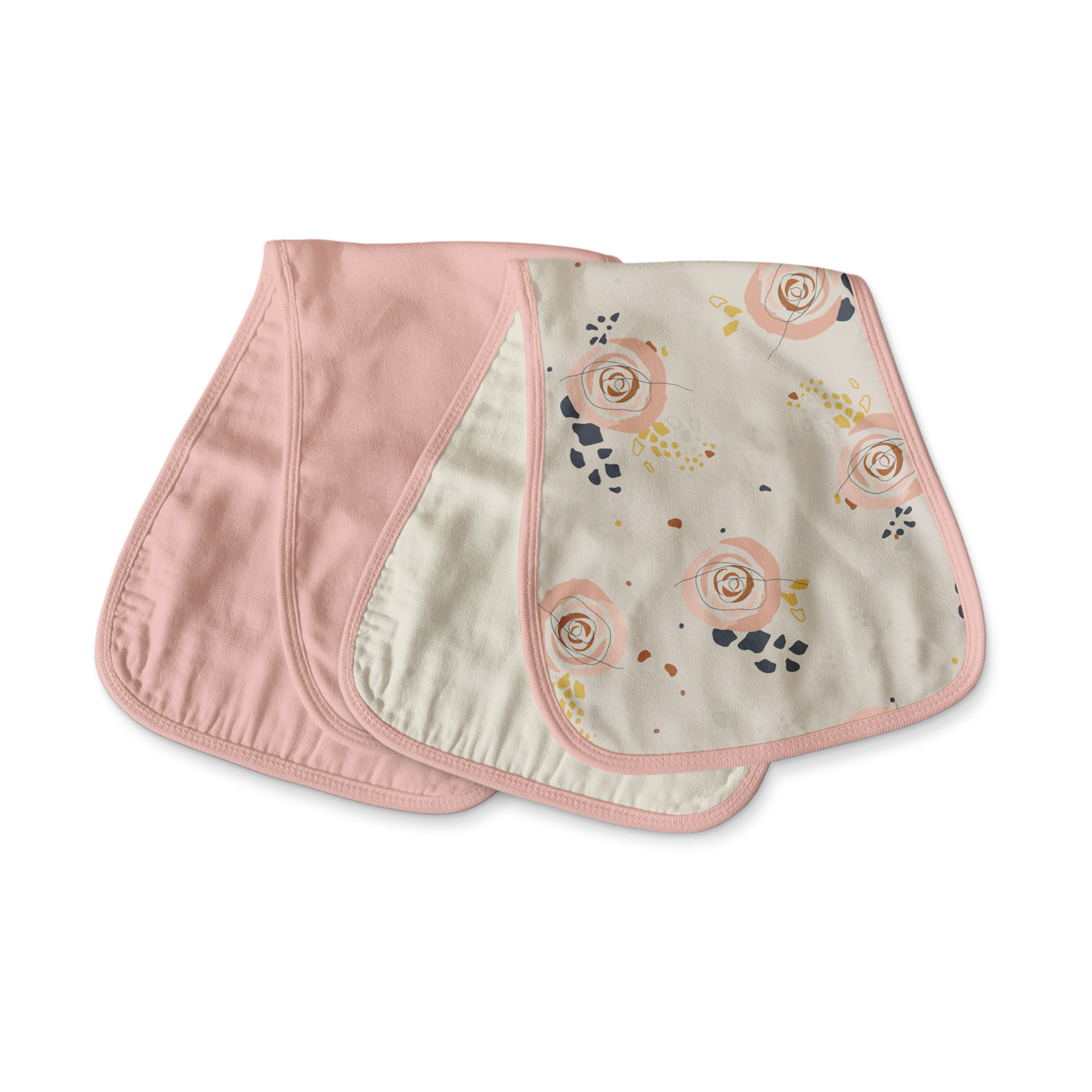 Goumi Kids x Babylist 2 Pack Burp Cloths Oat/Morocco And Blush