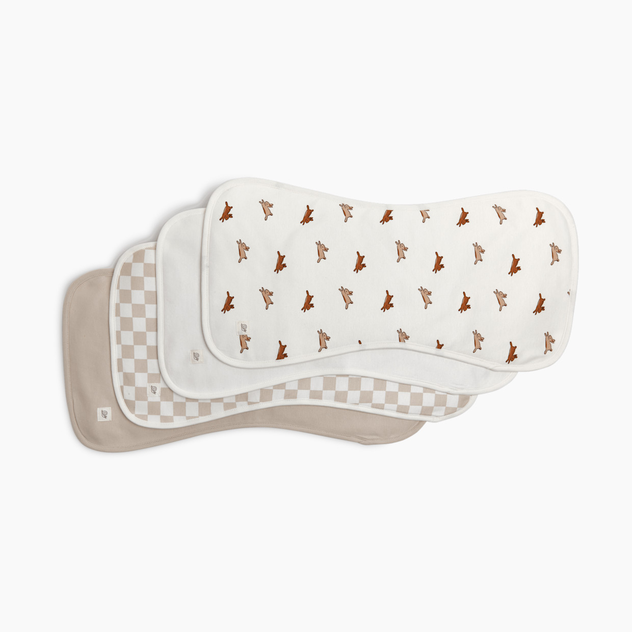 Tiny Kind 4 Pack Organic Burp Cloth - Bunny Hop.