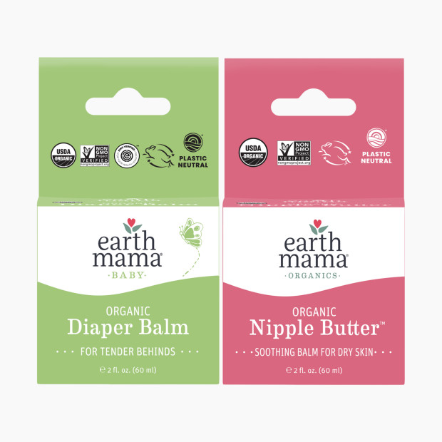 Earth Mama Nipple Butter & Diaper Balm Bundle.