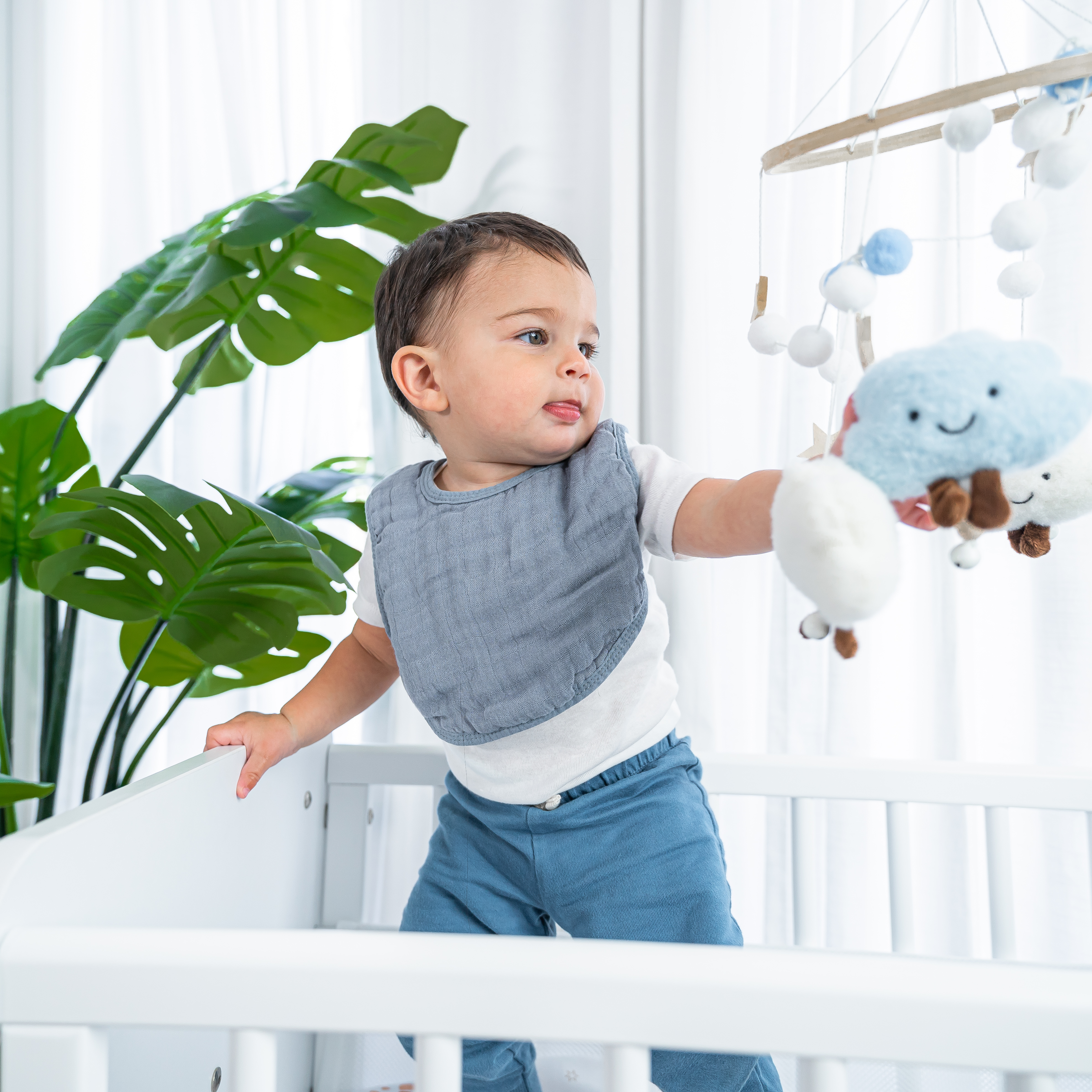 Comfy Cubs Muslin Bibs with Adjustable Snaps (8 Pack) - Multicolor, 8.