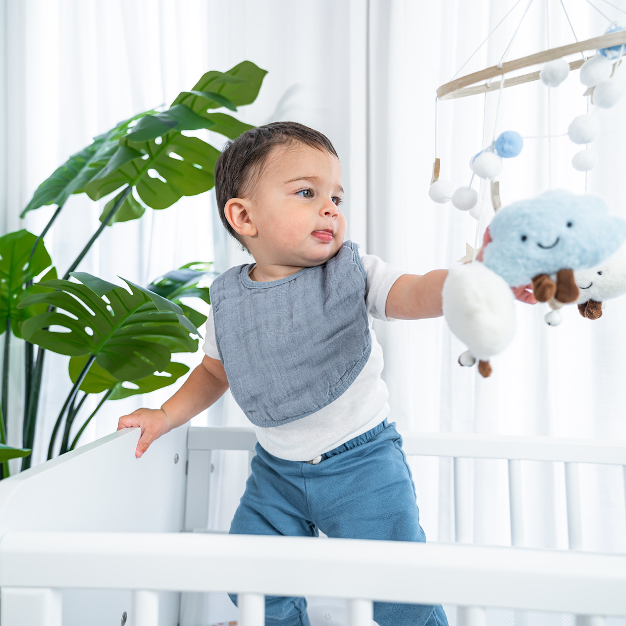 Comfy Cubs Muslin Bibs with Adjustable Snaps (8 Pack) - Multicolor, 8.