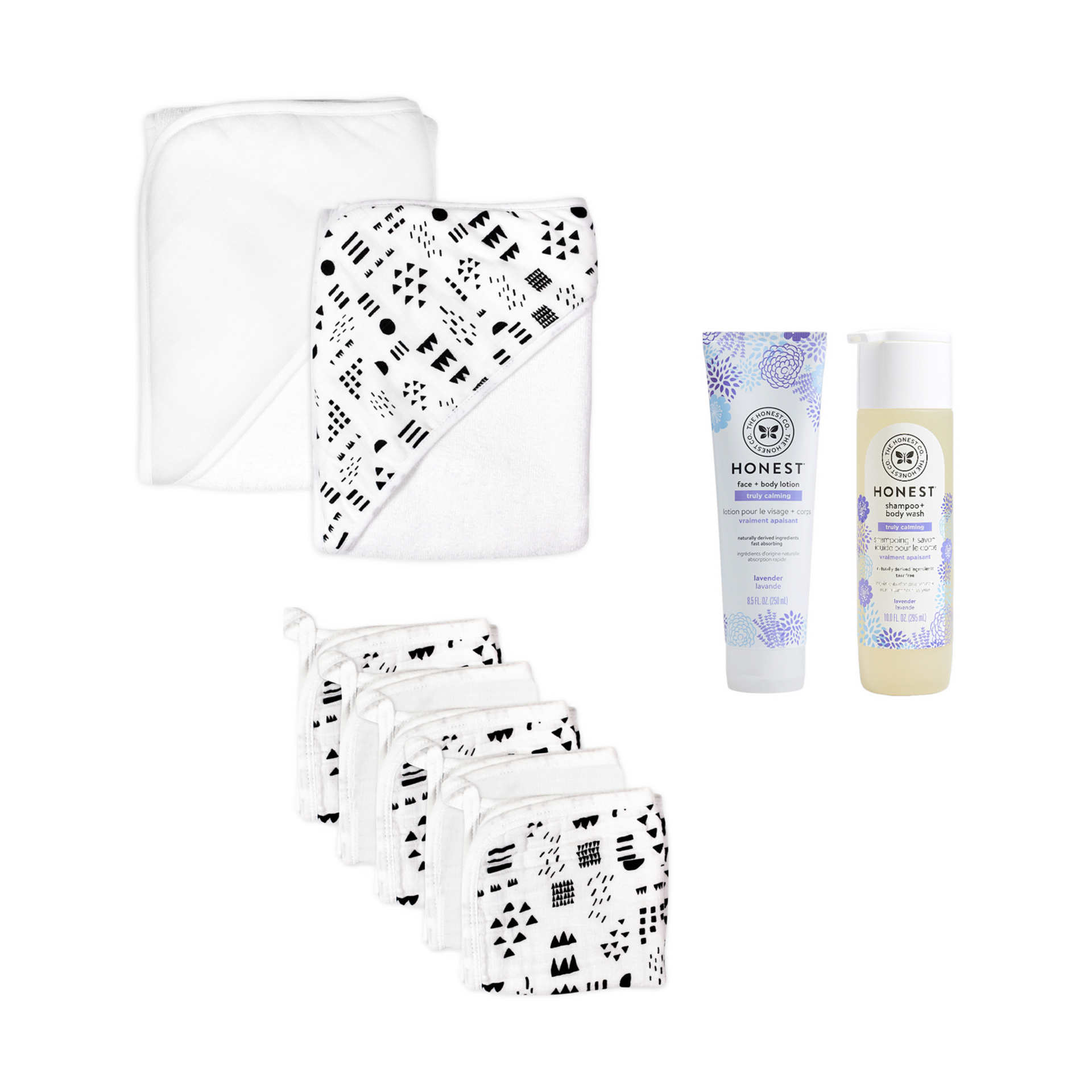 Honest Baby Clothing 9Piece Organic Cotton Bath Gift Set Pattern