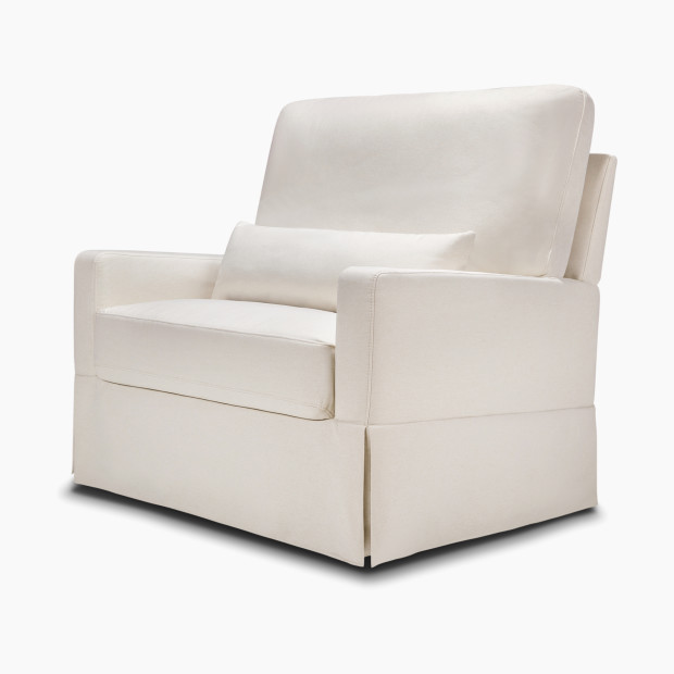 Namesake Crawford Pillowback Chair and a Half, Comfort Swivel Glider - Performance Cream Eco Weave.