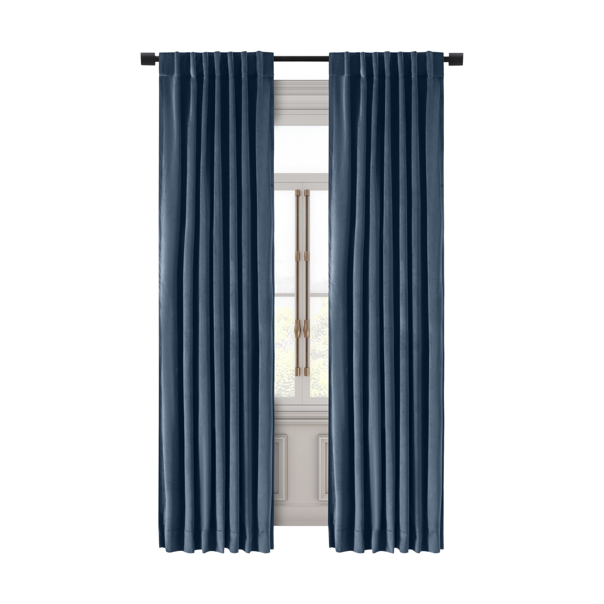 Ricardo Trading Premium Velvet Rod Pocket With Back Tabs Panel.